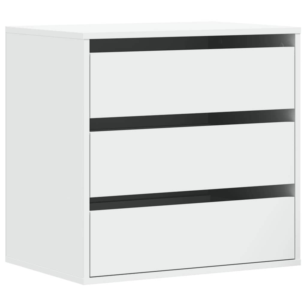 kommode til hjørne 60x41x58 cm konstrueret træ hvid