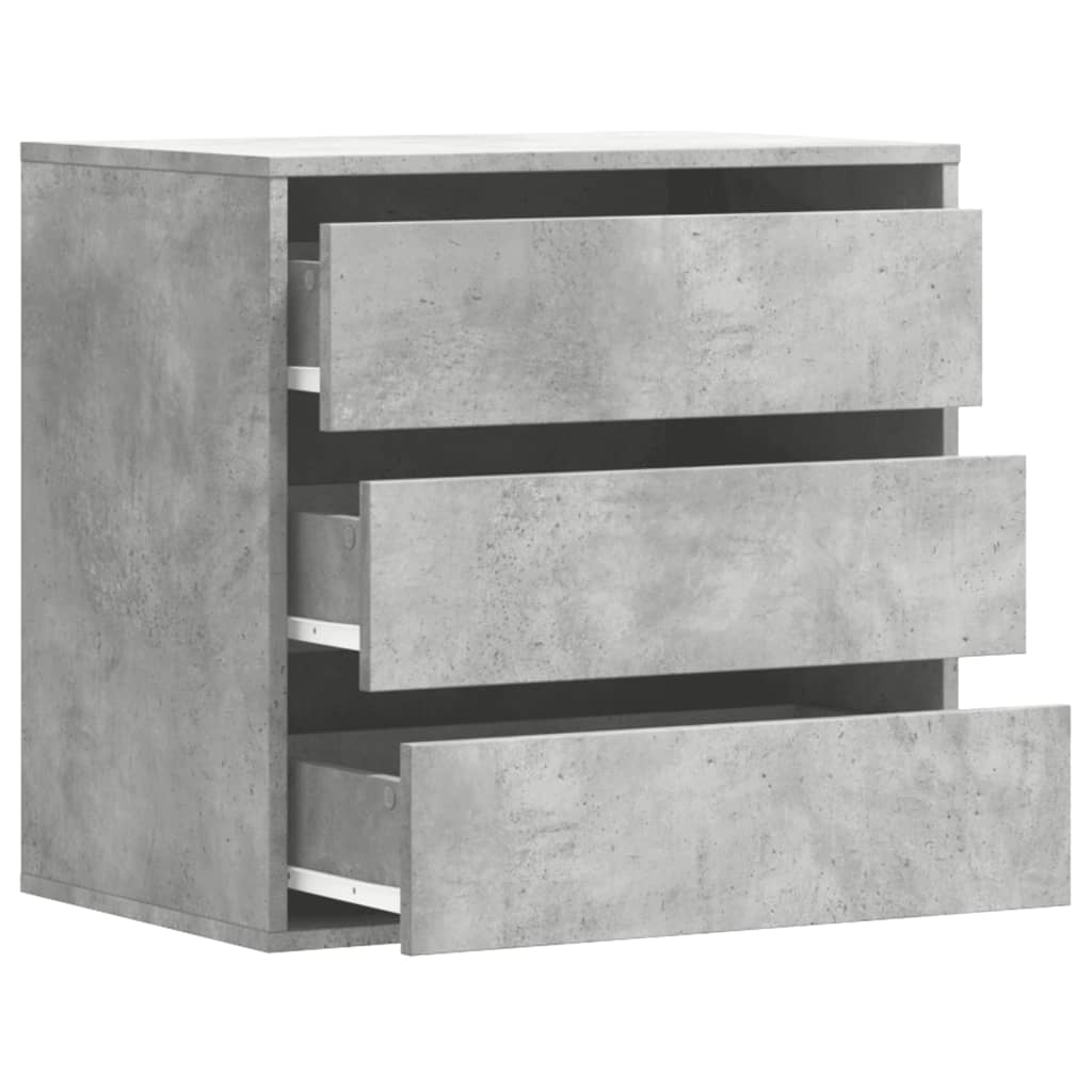kommode til hjørne 60x41x58 cm konstrueret træ betongrå