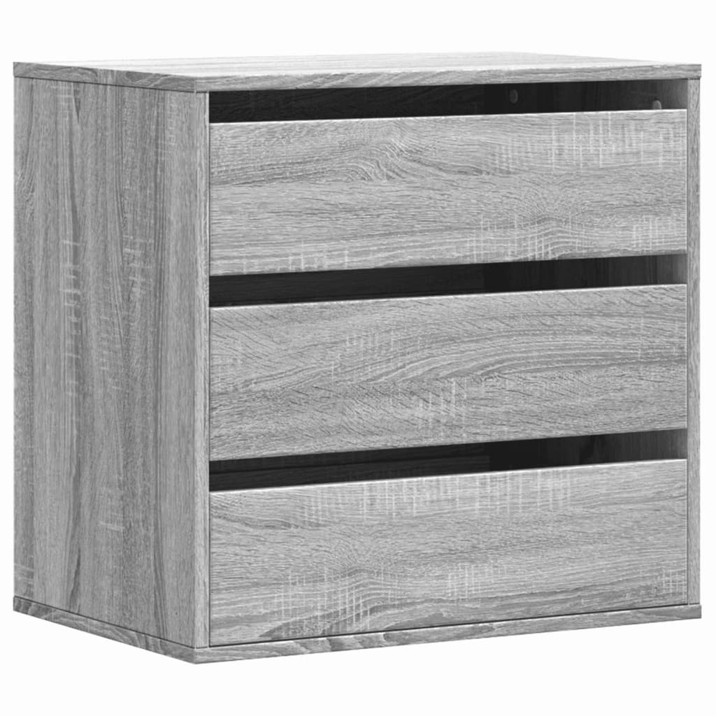 kommode til hjørne 60x41x58 cm konstrueret træ grå sonoma-eg