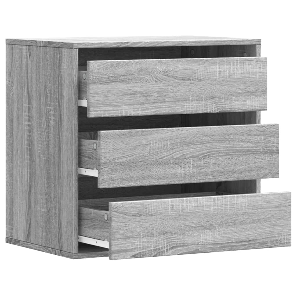 kommode til hjørne 60x41x58 cm konstrueret træ grå sonoma-eg