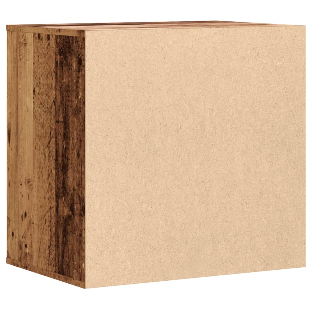 kommode til hjørne 60x41x58 cm konstrueret træ antikt træ