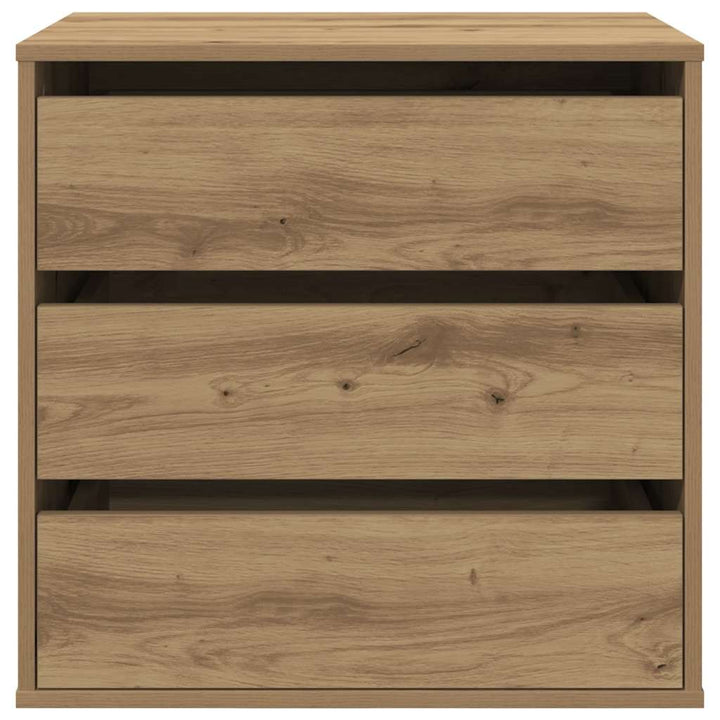 kommode til hjørne 60x41x58 cm konstrueret træ egetræsfarve
