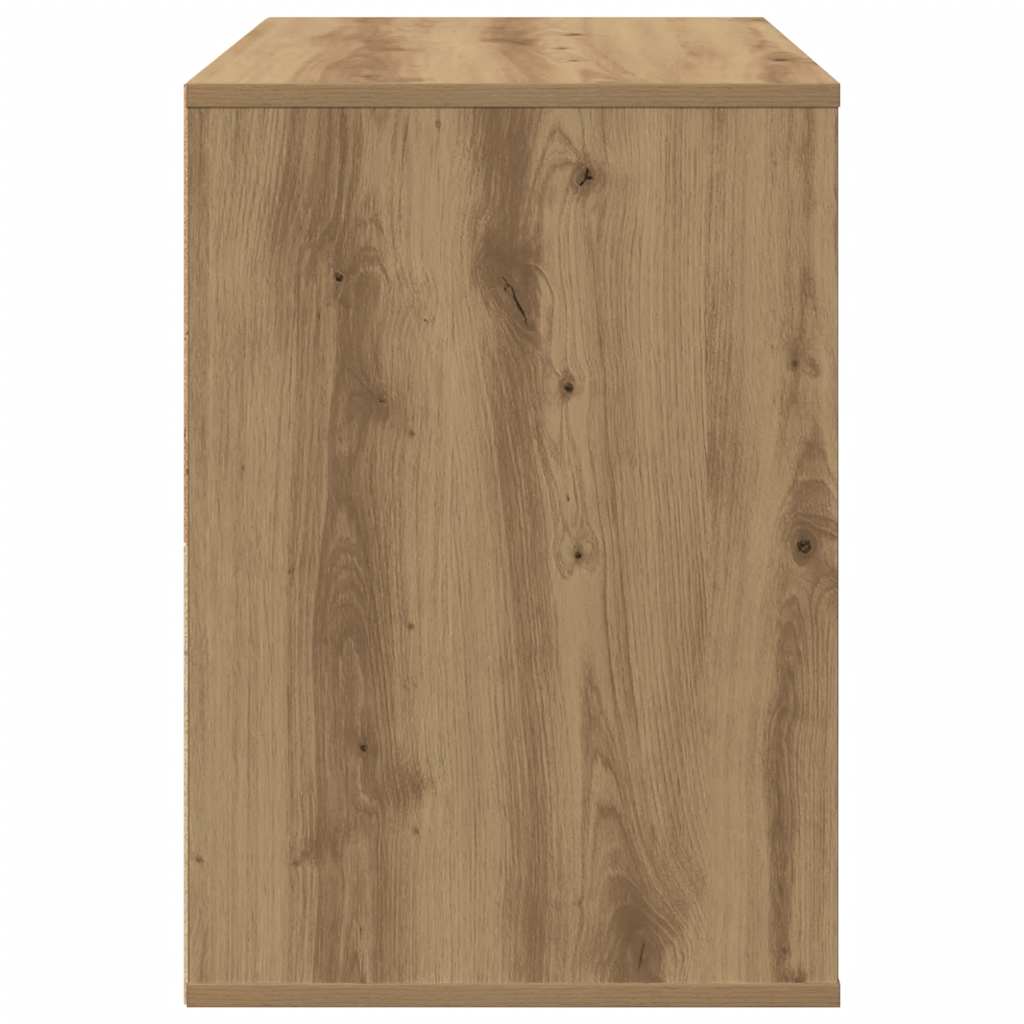 kommode til hjørne 60x41x58 cm konstrueret træ egetræsfarve