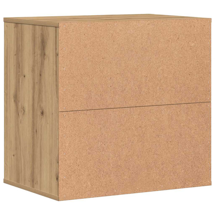 kommode til hjørne 60x41x58 cm konstrueret træ egetræsfarve