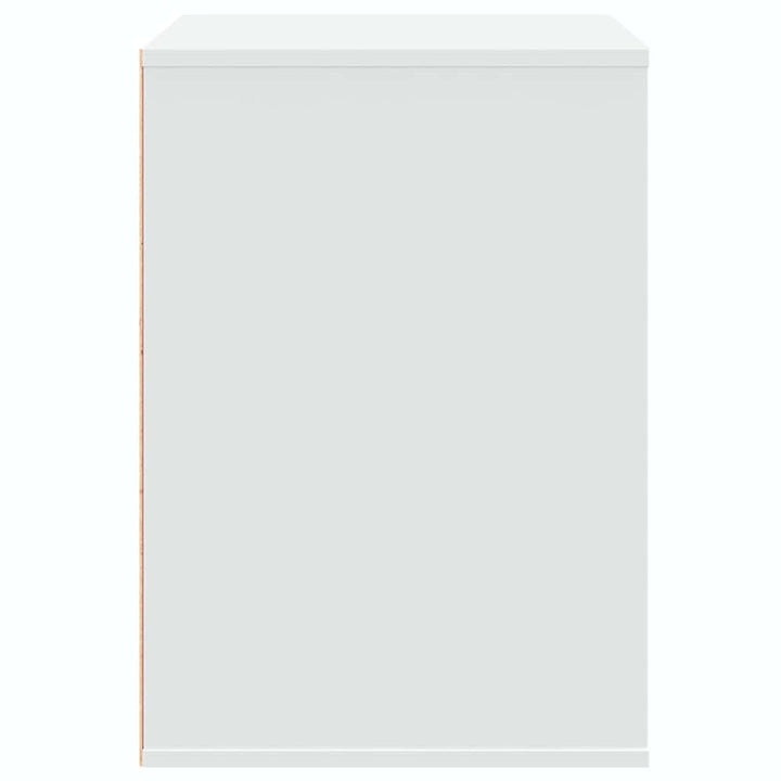 kommode til hjørne 80x41x58 cm konstrueret træ hvid