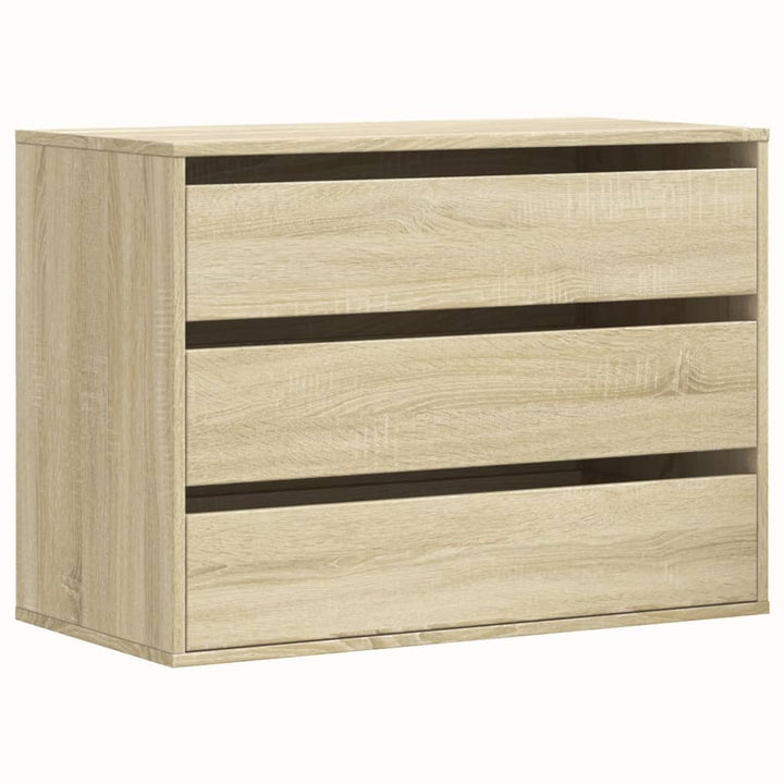 kommode til hjørne 80x41x58 cm konstrueret træ sonoma-eg