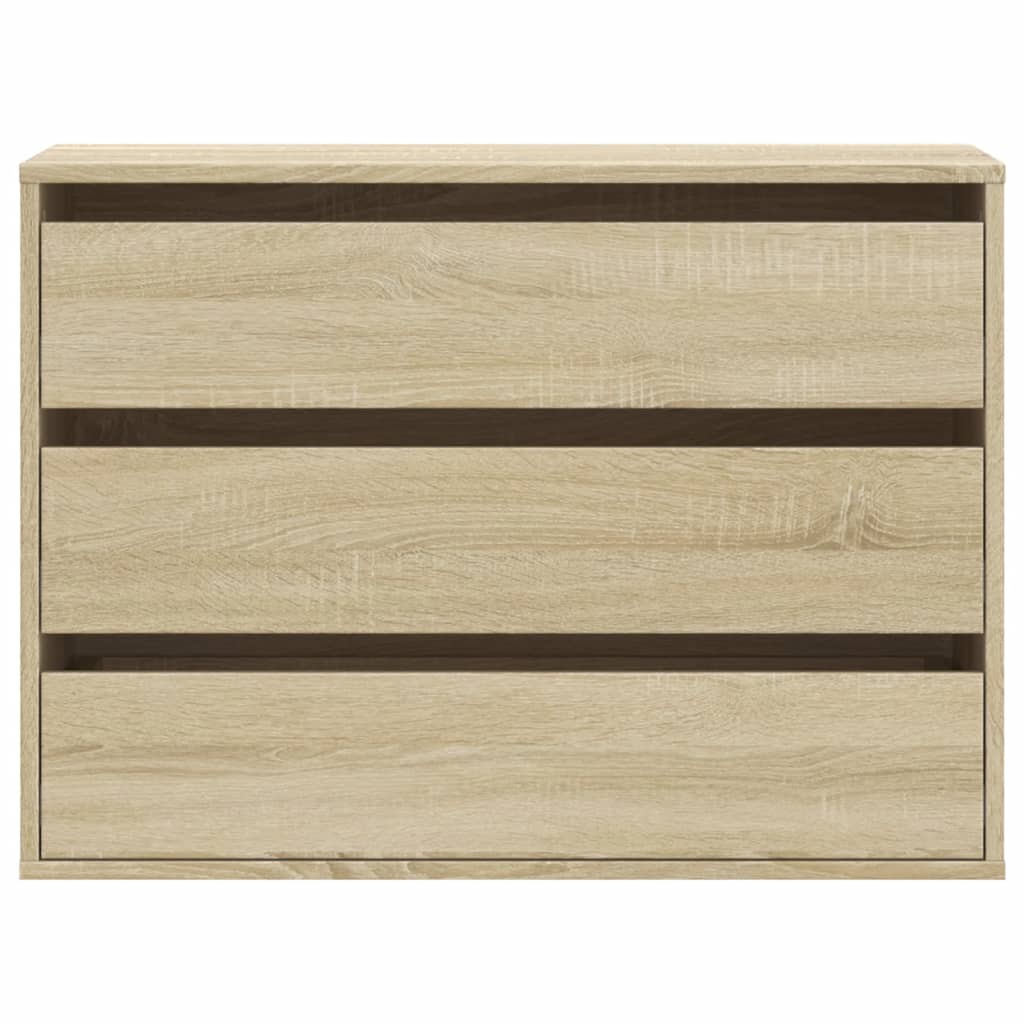 kommode til hjørne 80x41x58 cm konstrueret træ sonoma-eg