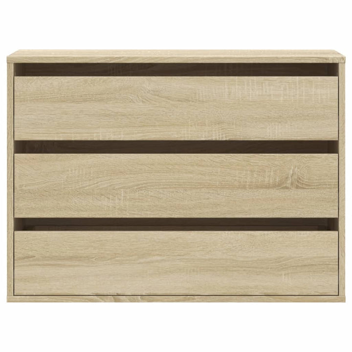 kommode til hjørne 80x41x58 cm konstrueret træ sonoma-eg