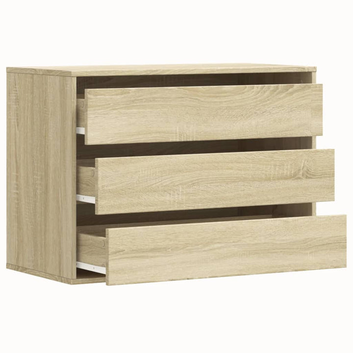 kommode til hjørne 80x41x58 cm konstrueret træ sonoma-eg