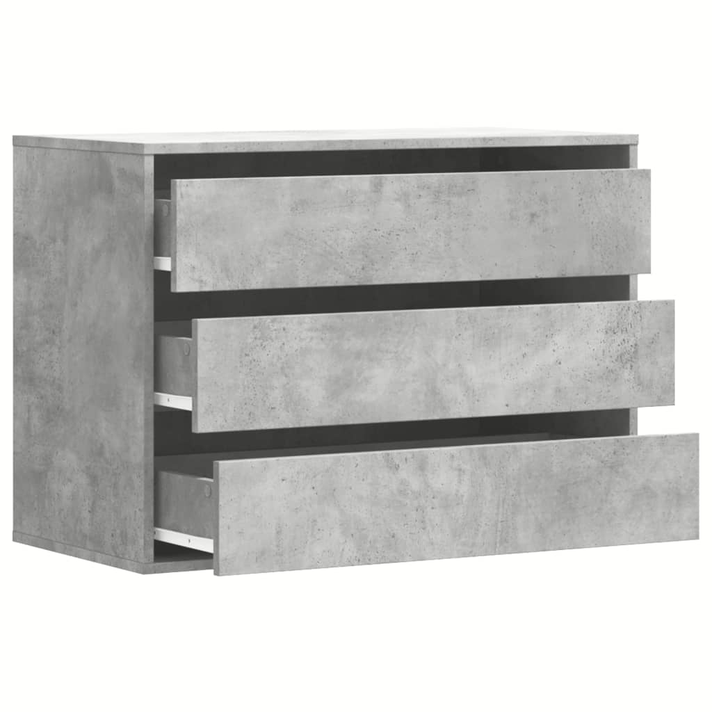 kommode til hjørne 80x41x58 cm konstrueret træ betongrå