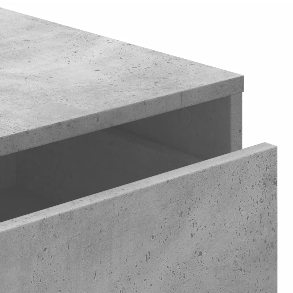 kommode til hjørne 80x41x58 cm konstrueret træ betongrå