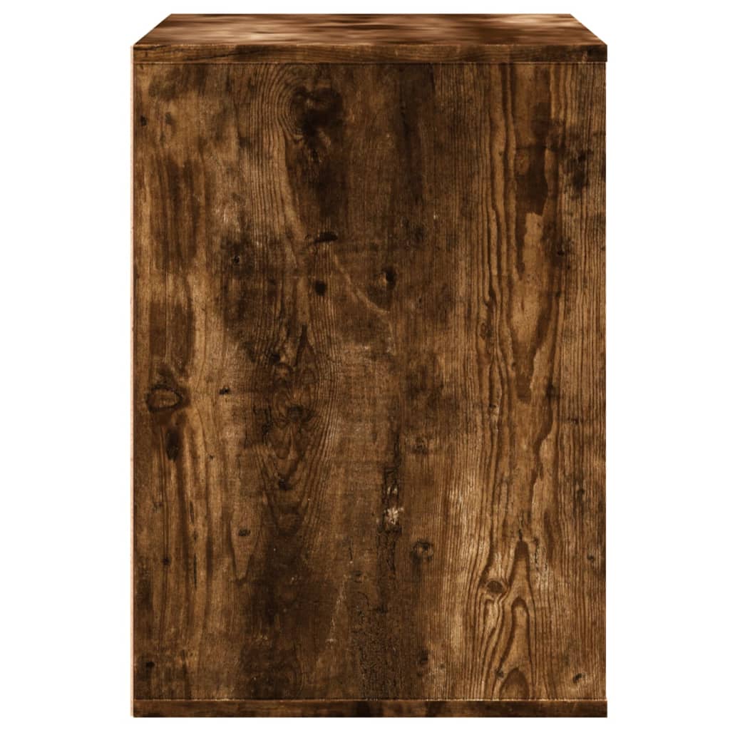 kommode til hjørne 80x41x58 cm konstrueret træ røget egetræ