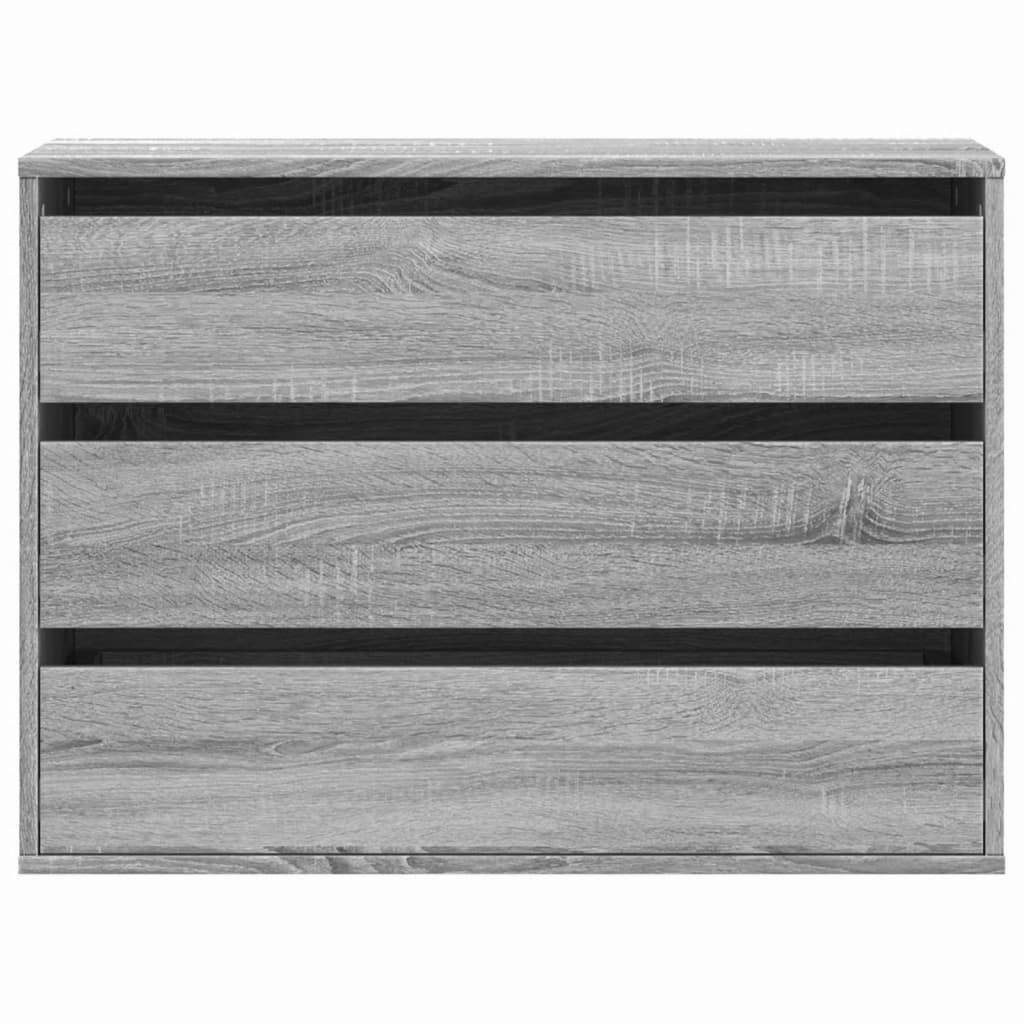kommode til hjørne 80x41x58 cm konstrueret træ grå sonoma-eg
