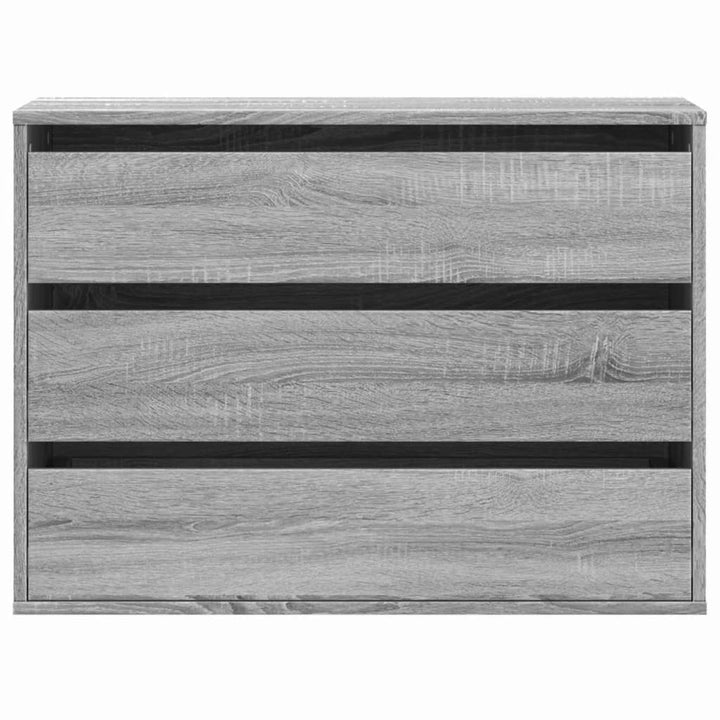 kommode til hjørne 80x41x58 cm konstrueret træ grå sonoma-eg