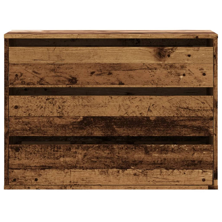 kommode til hjørne 80x41x58 cm konstrueret træ antikt træ
