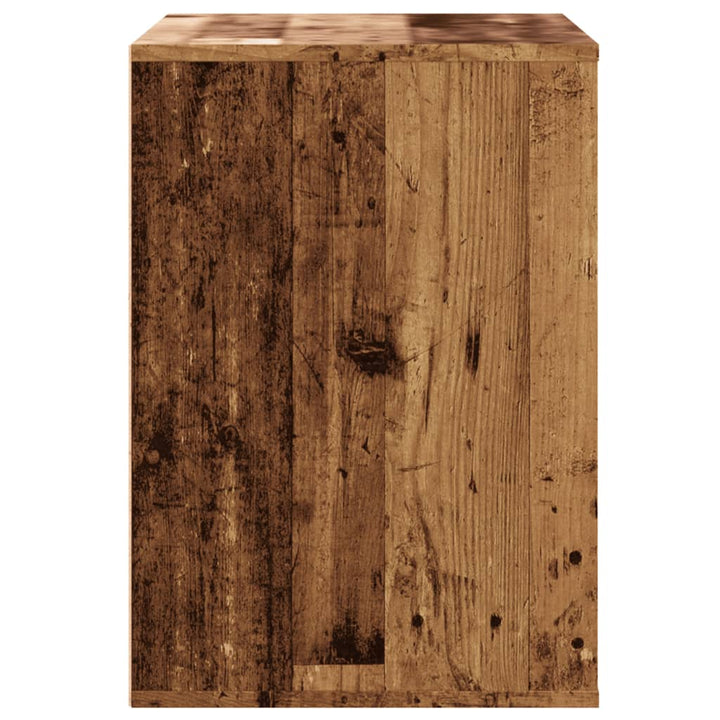 kommode til hjørne 80x41x58 cm konstrueret træ antikt træ