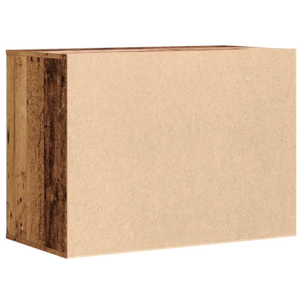 kommode til hjørne 80x41x58 cm konstrueret træ antikt træ