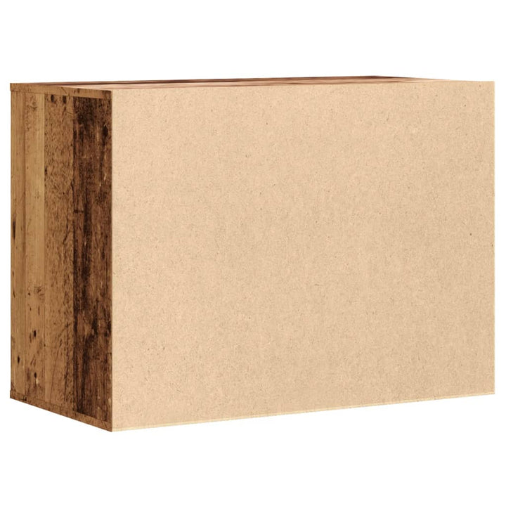 kommode til hjørne 80x41x58 cm konstrueret træ antikt træ