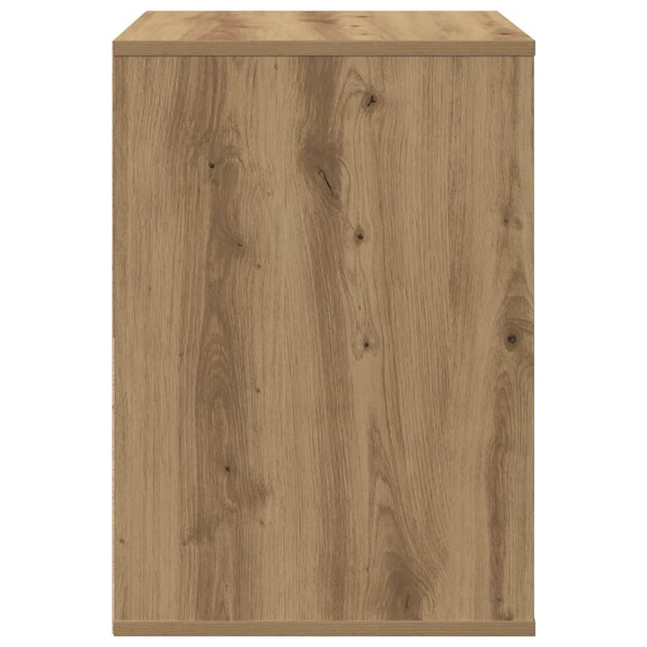 kommode til hjørne 80x41x58 cm konstrueret træ egetræsfarve