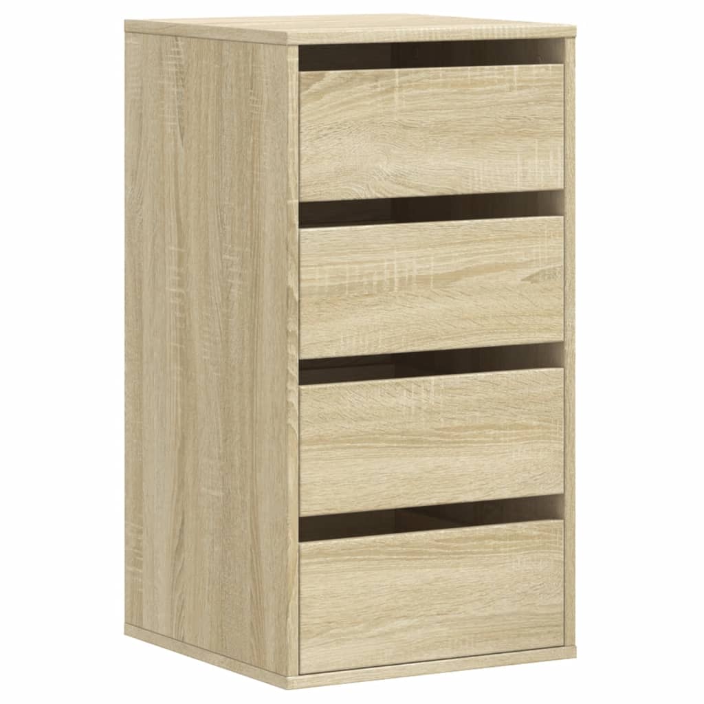 kommode til hjørne 40x41x76 cm konstrueret træ sonoma-eg