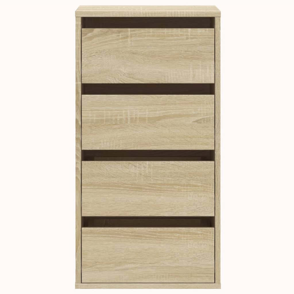 kommode til hjørne 40x41x76 cm konstrueret træ sonoma-eg