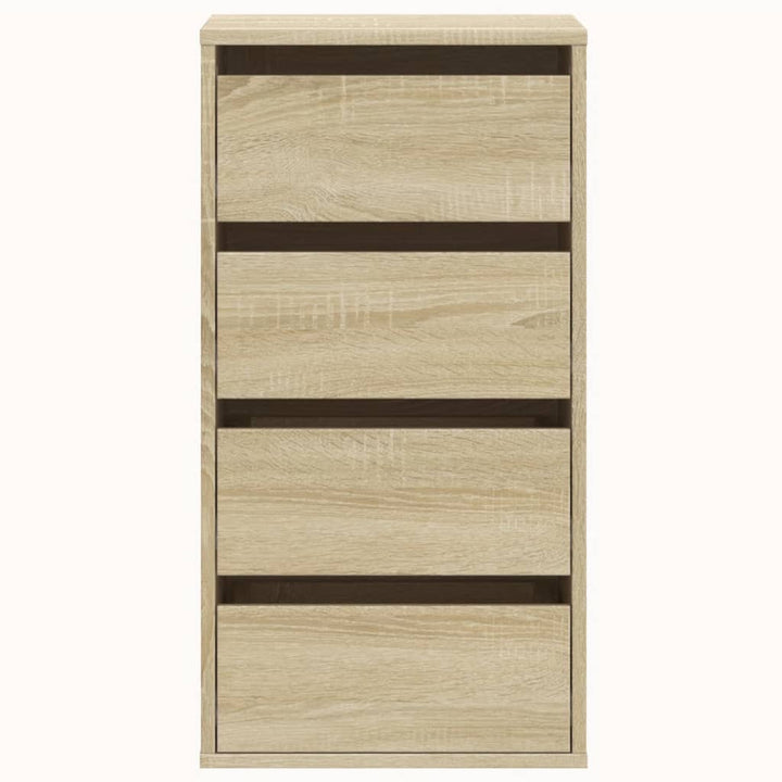 kommode til hjørne 40x41x76 cm konstrueret træ sonoma-eg