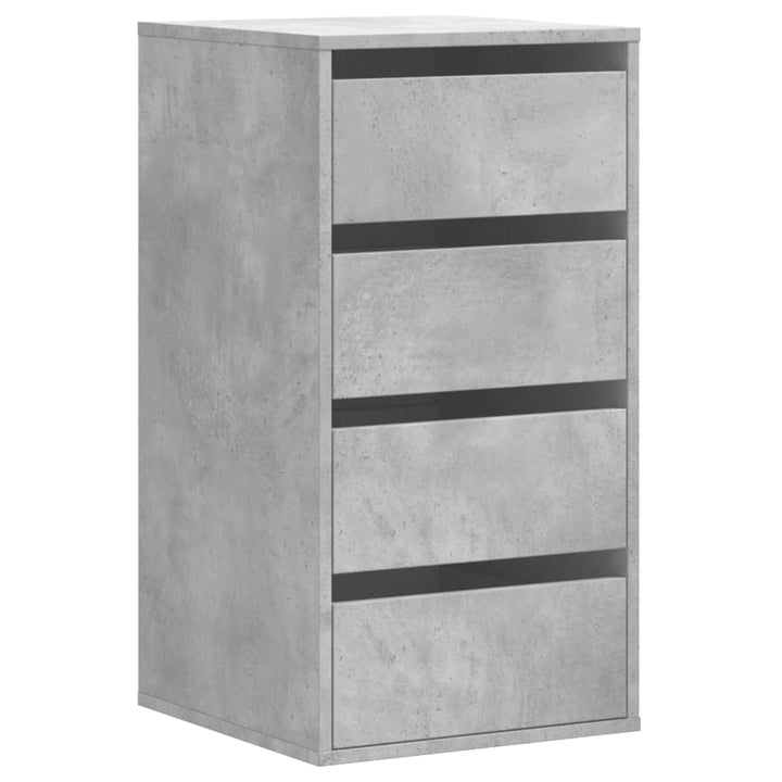 kommode til hjørne 40x41x76 cm konstrueret træ betongrå