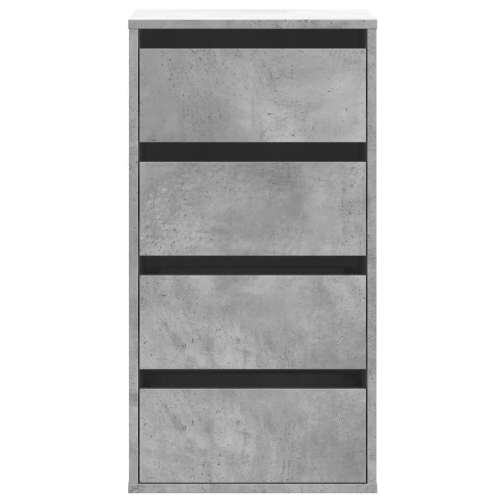 kommode til hjørne 40x41x76 cm konstrueret træ betongrå