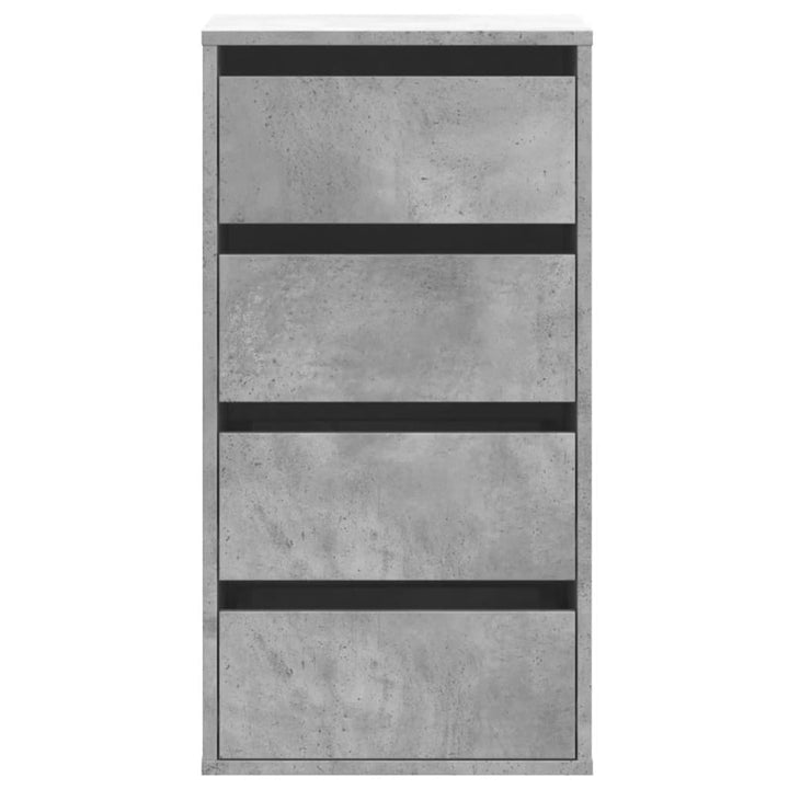 kommode til hjørne 40x41x76 cm konstrueret træ betongrå