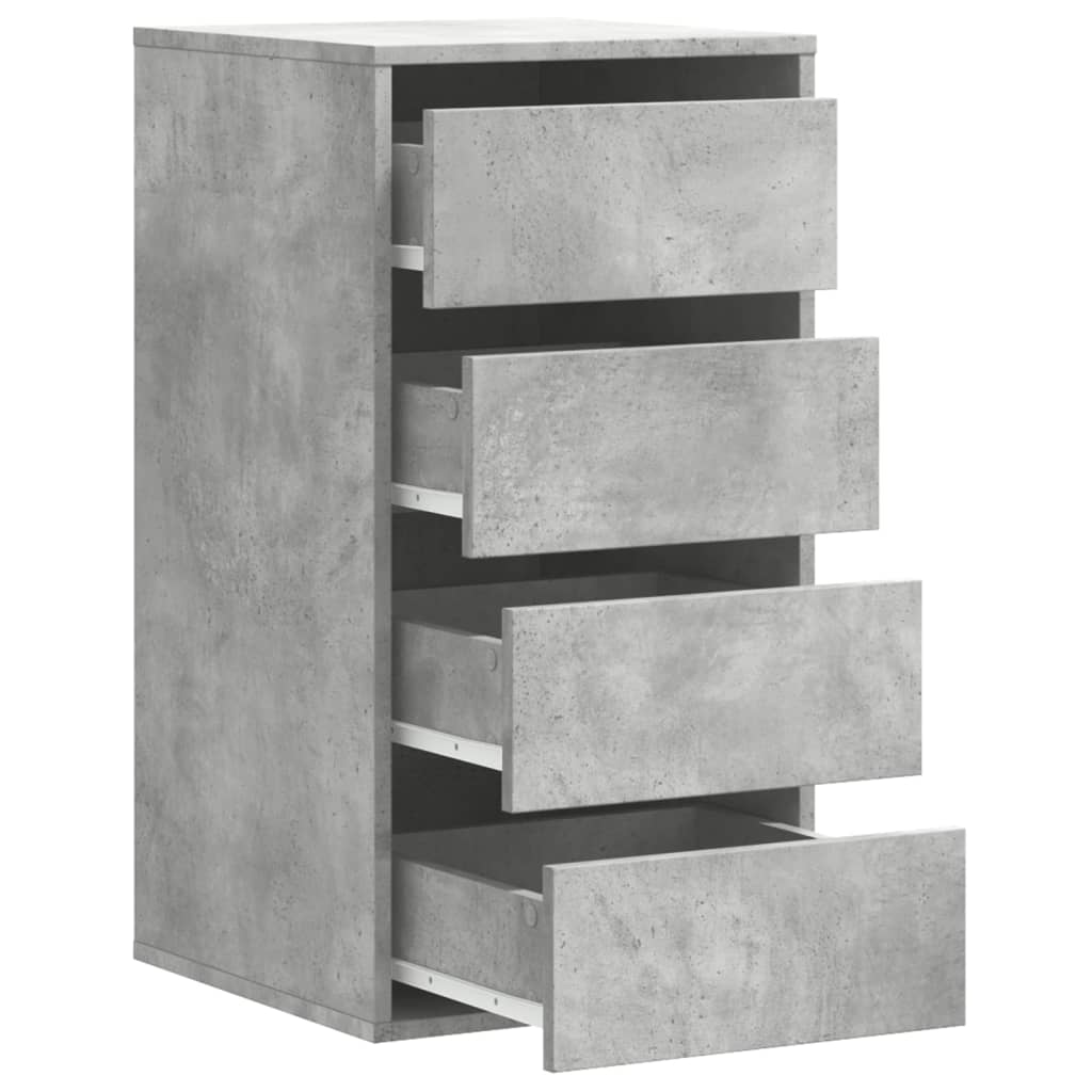 kommode til hjørne 40x41x76 cm konstrueret træ betongrå