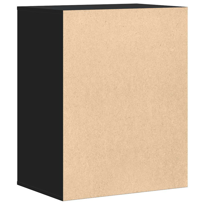 kommode til hjørne 60x41x76 cm konstrueret træ sort