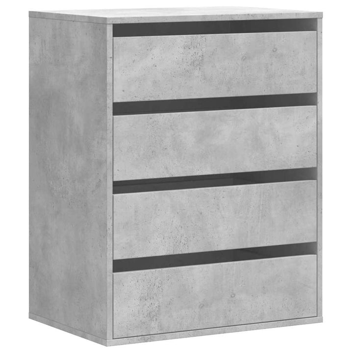 kommode til hjørne 60x41x76 cm konstrueret træ betongrå