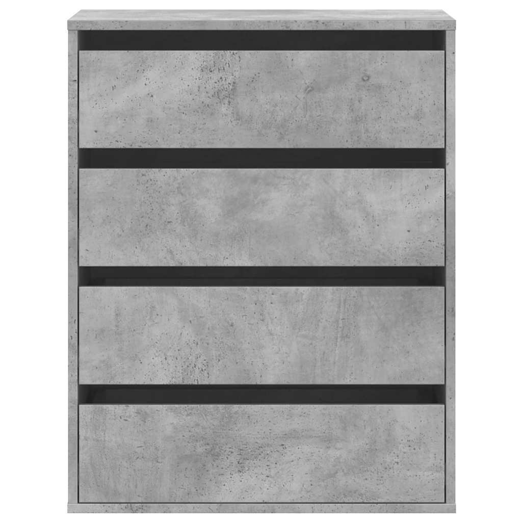 kommode til hjørne 60x41x76 cm konstrueret træ betongrå