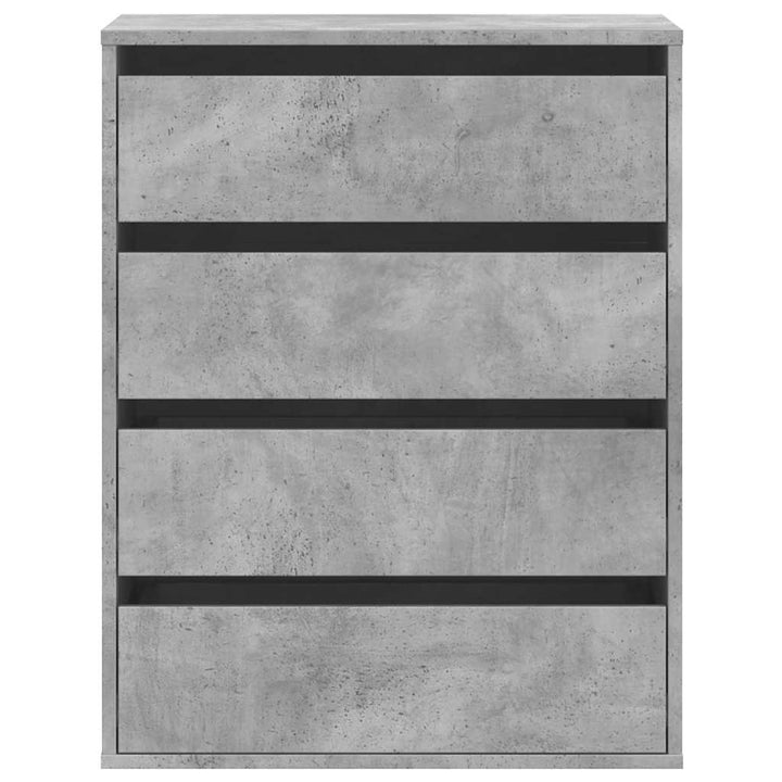 kommode til hjørne 60x41x76 cm konstrueret træ betongrå