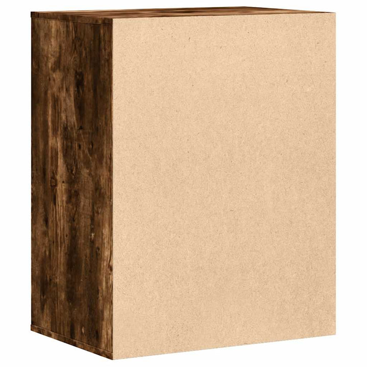 kommode til hjørne 60x41x76 cm konstrueret træ røget egetræ