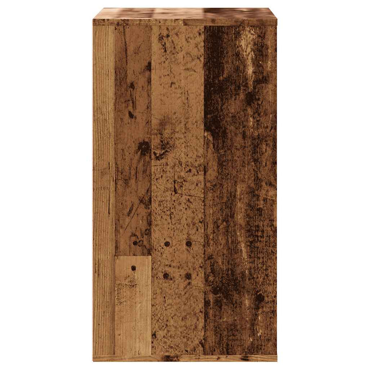 kommode til hjørne 60x41x76 cm konstrueret træ antikt træ