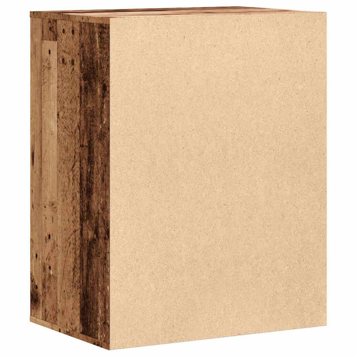 kommode til hjørne 60x41x76 cm konstrueret træ antikt træ