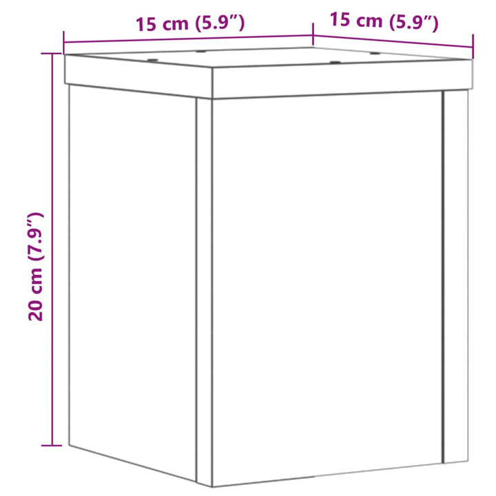 Planteholder 2 stk. Hvid 15 x 15 x 20 cm Konstrueret træ
