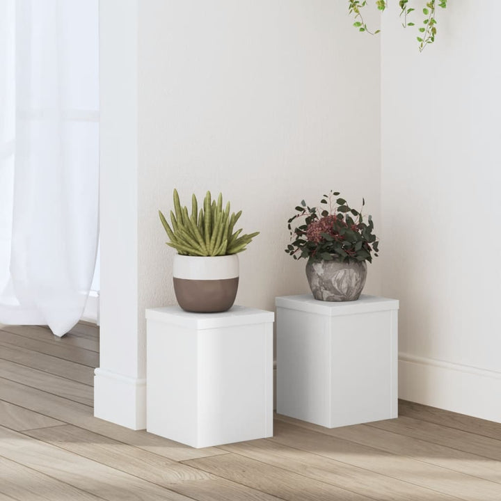 Planteholder 2 stk. Hvid 15 x 15 x 20 cm Konstrueret træ