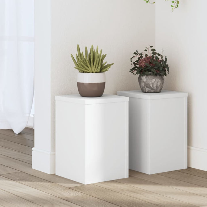 Planteholder 2 stk. Hvid 20 x 20 x 30 cm Konstrueret træ