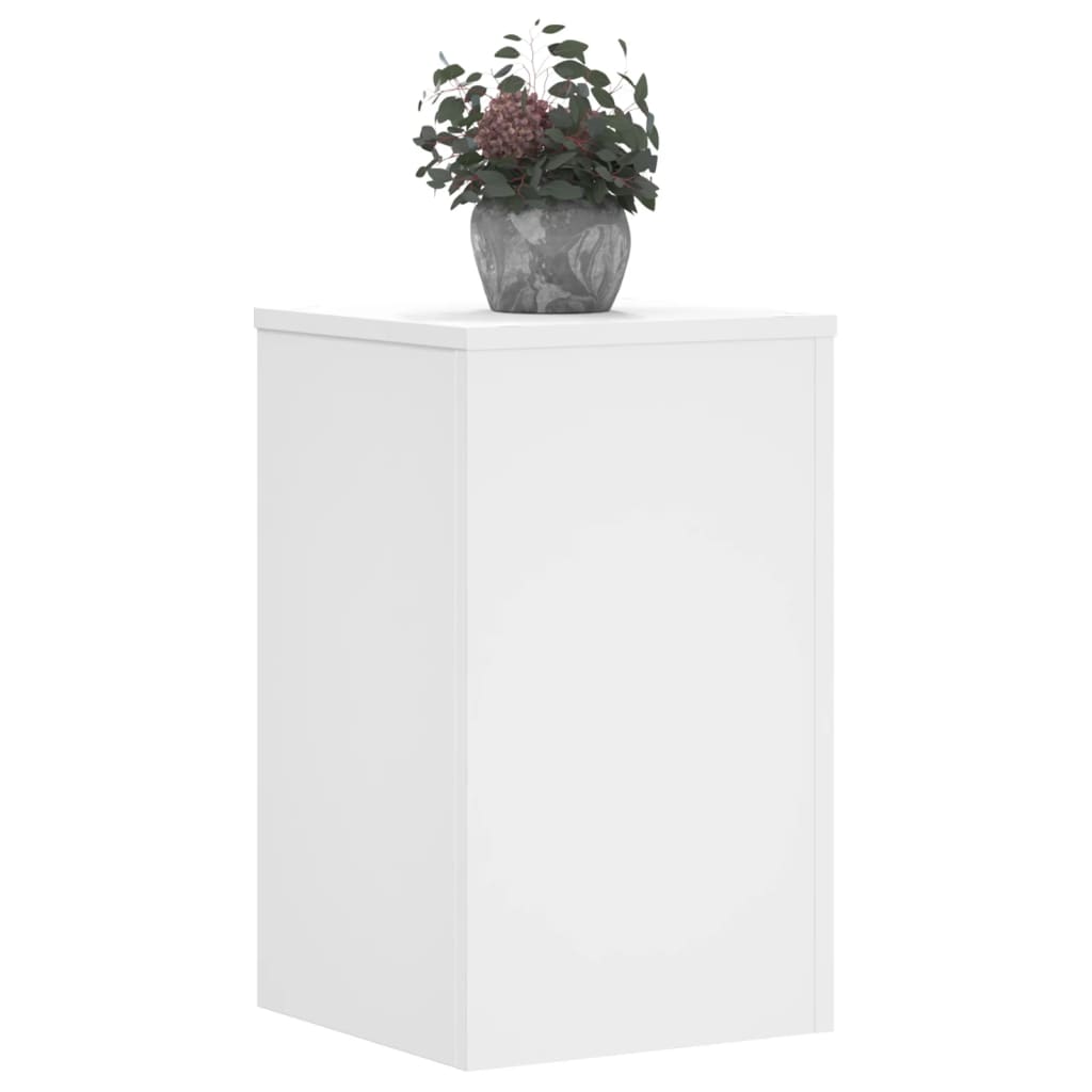 plantestativer 2 stk. 30x30x50 cm konstrueret træ hvid