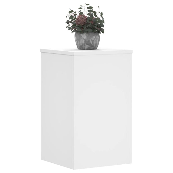 plantestativer 2 stk. 30x30x50 cm konstrueret træ hvid