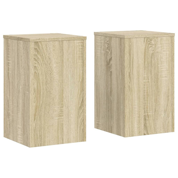 plantestativer 2 stk. 30x30x50 cm konstrueret træ sonoma-eg