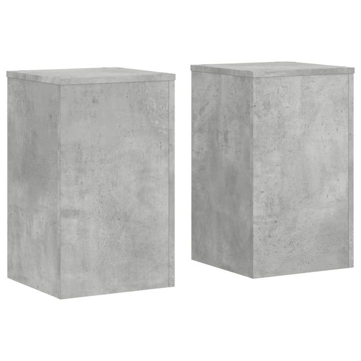 plantestativer 2 stk. 30x30x50 cm konstrueret træ betongrå