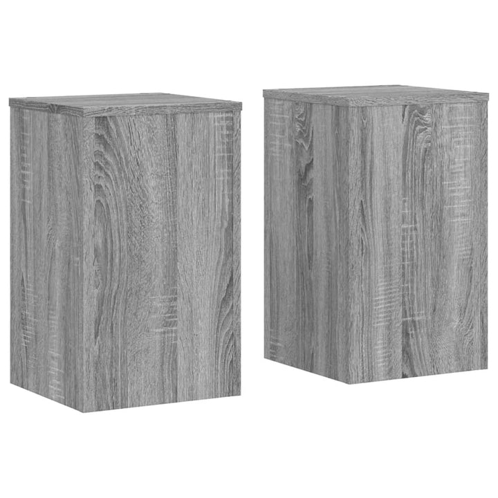 plantestativer 2 stk. 30x30x50 cm konstrueret træ grå sonoma-eg