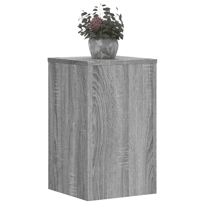 plantestativer 2 stk. 30x30x50 cm konstrueret træ grå sonoma-eg