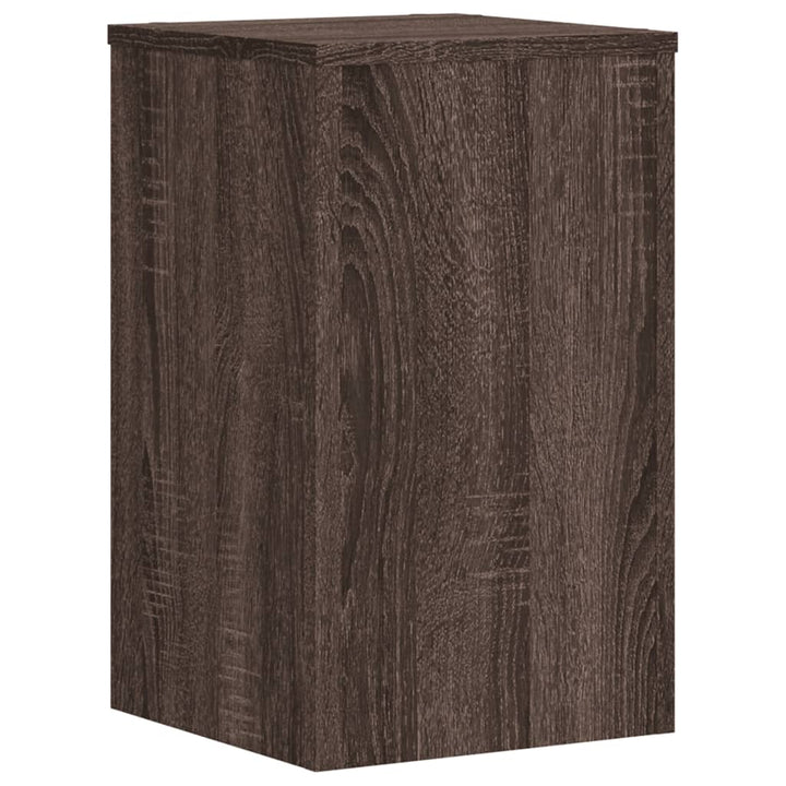 plantestativer 2 stk. 30x30x50 cm konstrueret træ brunt eg