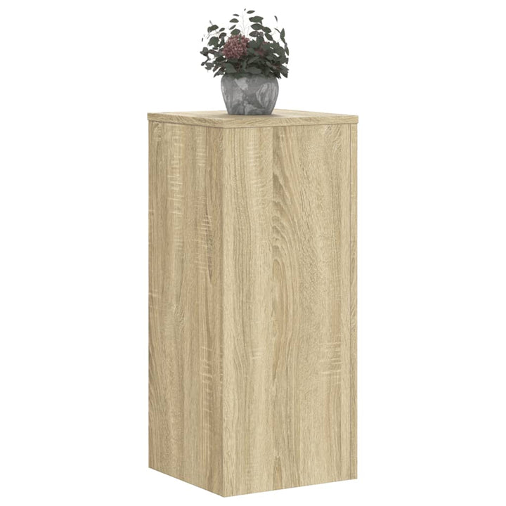 plantestativer 2 stk. 30x30x70 cm konstrueret træ sonoma-eg