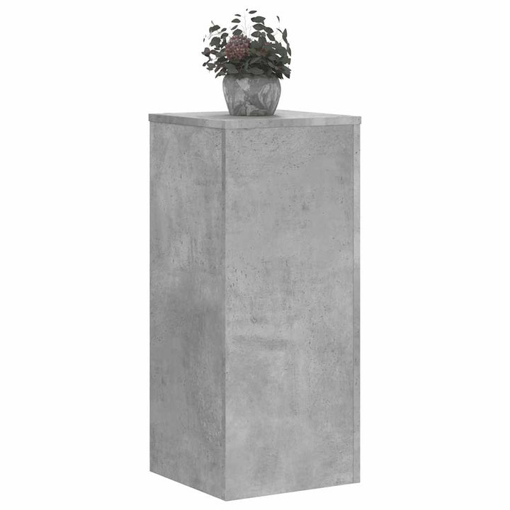 plantestativer 2 stk. 30x30x70 cm konstrueret træ betongrå