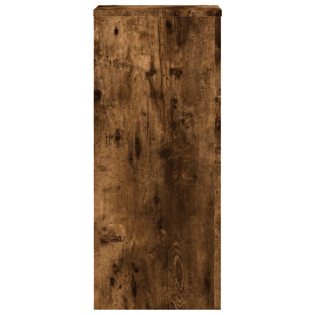 plantestativer 2 stk. 30x30x70 cm konstrueret træ røget eg